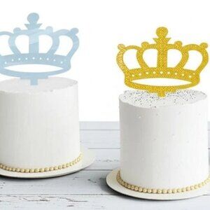 Plastic Crown Tiara Cake Topper Decorative Piece You Choose Color